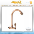 Wall mounted single lever cold water classical red bronze kitchen sink tap
